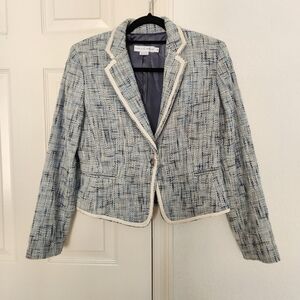 Garfield & Mark's 100% Cotton Blue & White Jacket. Size 6